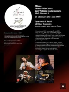 Concerto di Natale con il quartetto d'archi di "Elixir Ensemble" - Tributo ai "Queen"